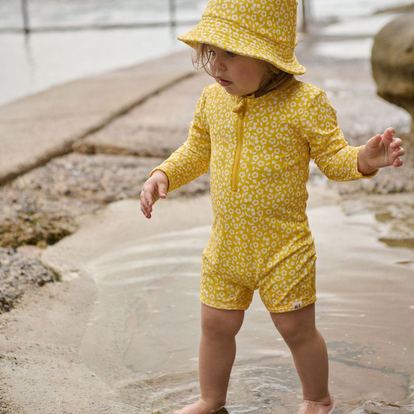 One Piece Bathing Trunks | Kitchen Garden Freesia Print