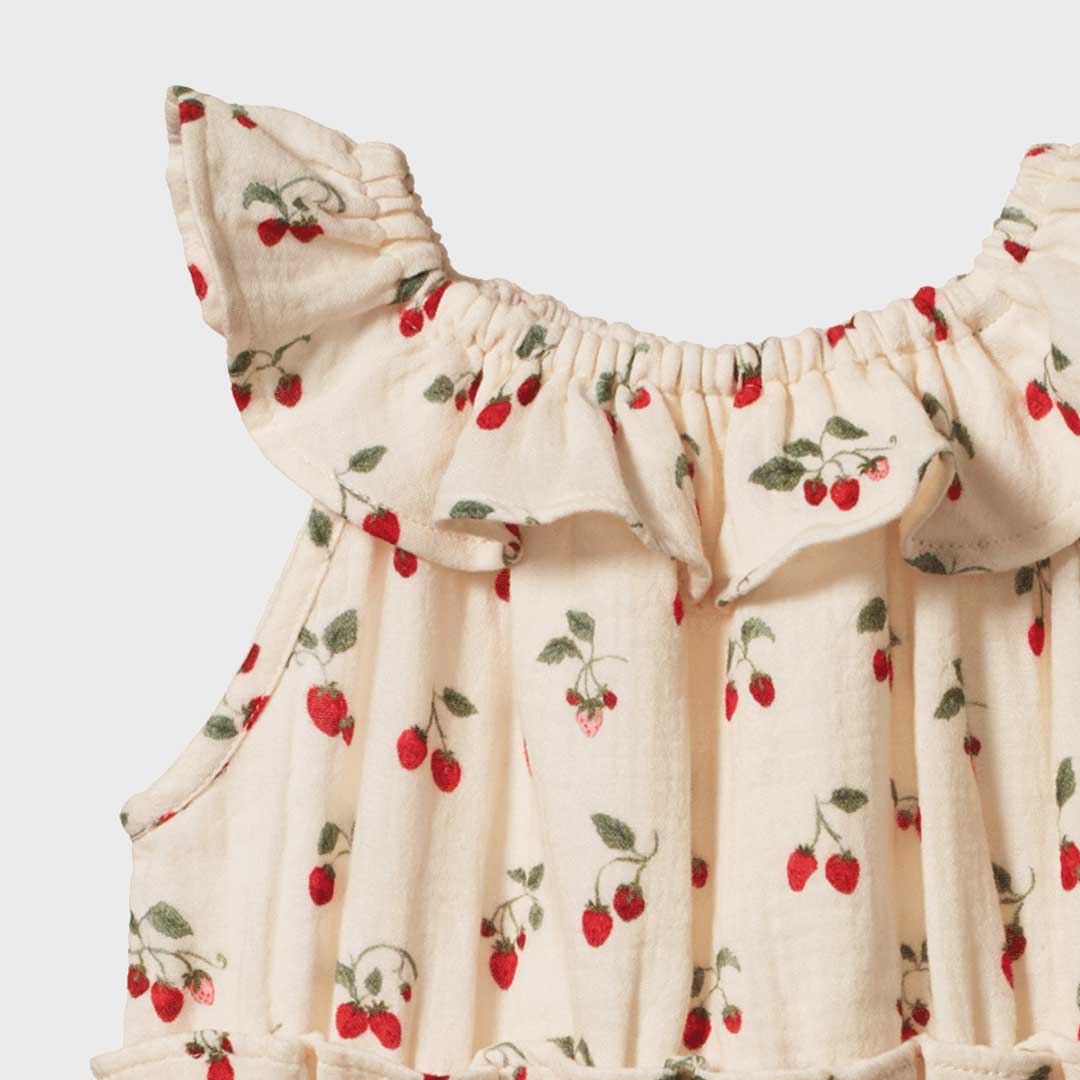 Plum Suit Muslin | Strawberry Blush Print