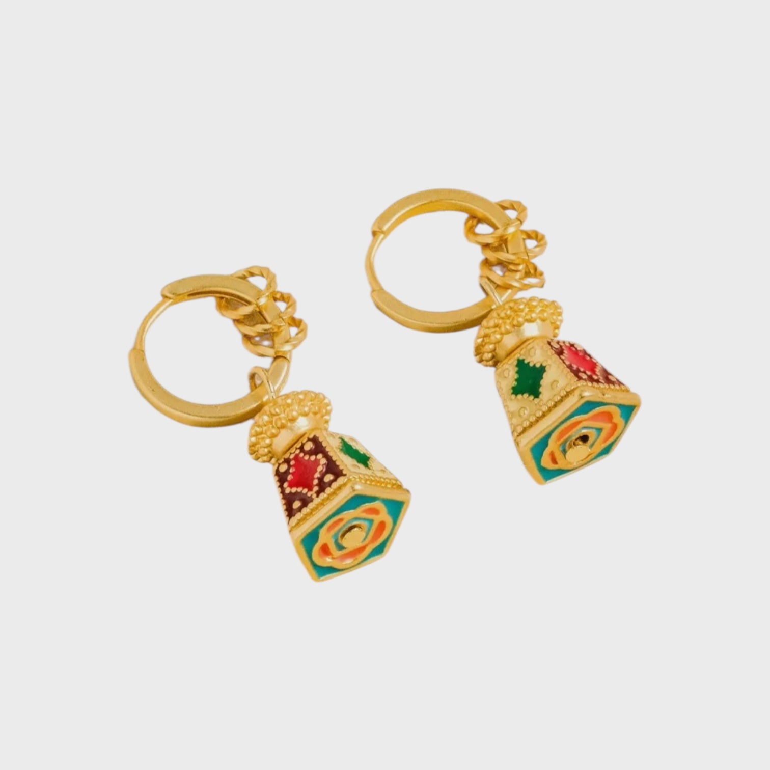 Isabel 18K Gold Bohemian Bell Tower Earring | Yellow Gold