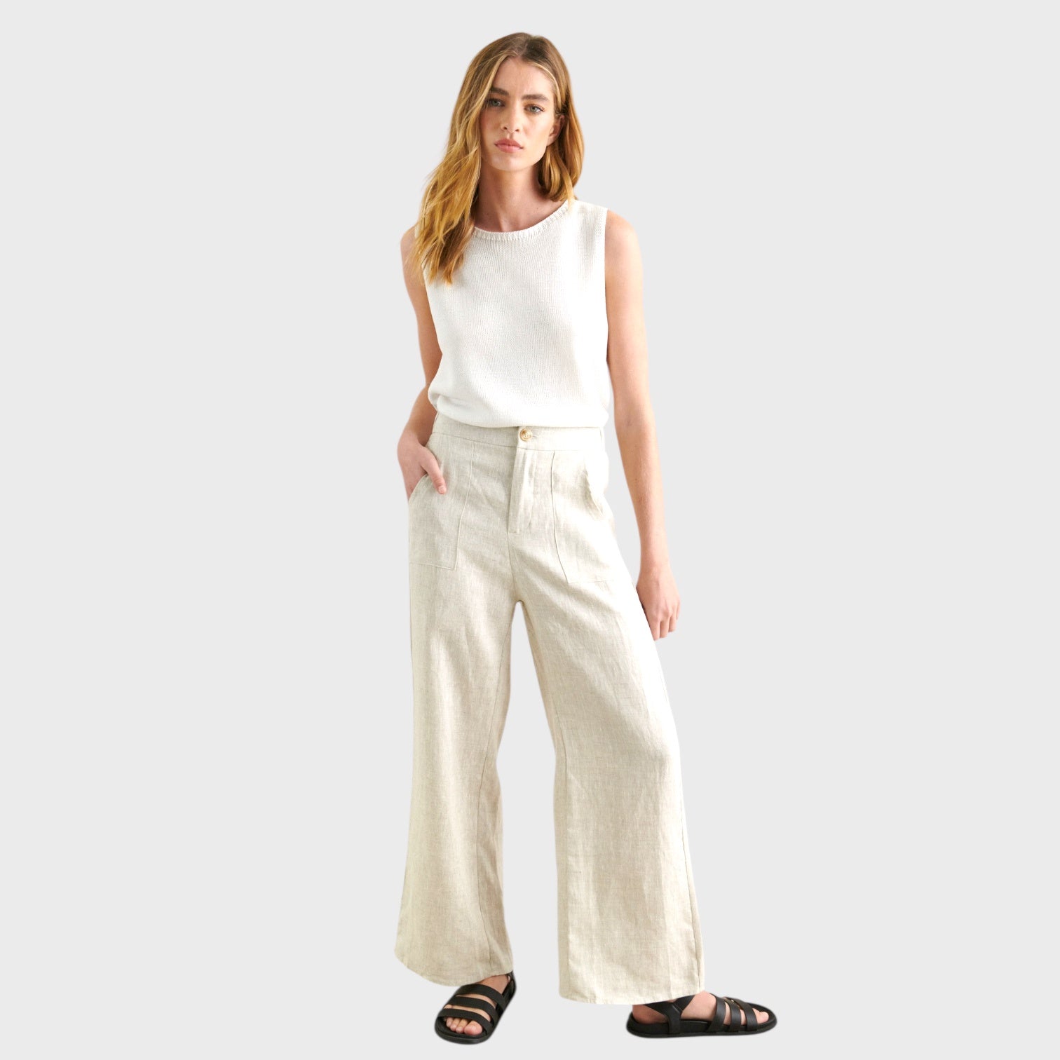 JUDE LINEN PANTS | OATMEAL