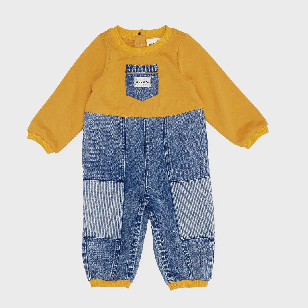 Pin Stripe Overall Romper