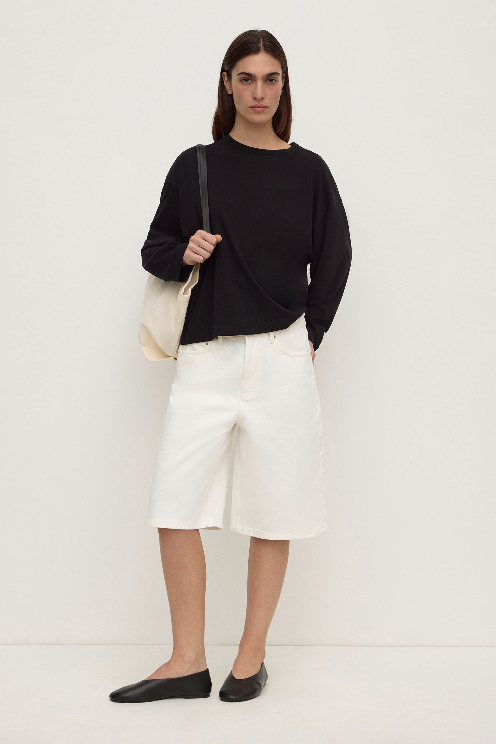 Assembly Label Relaxed Denim Short in Vintage White