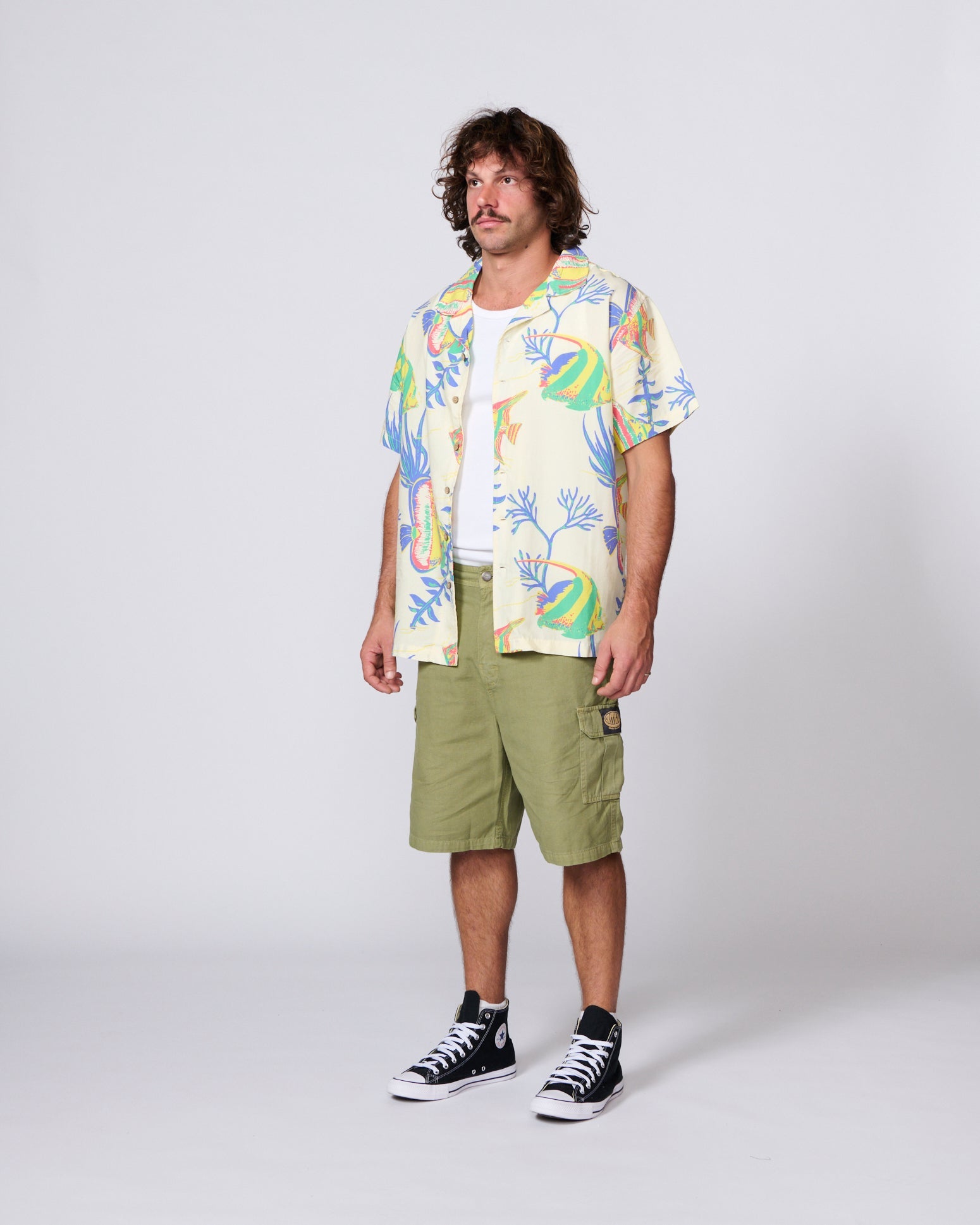 TCSS Aquarium Resort SS Shirt in Ecru