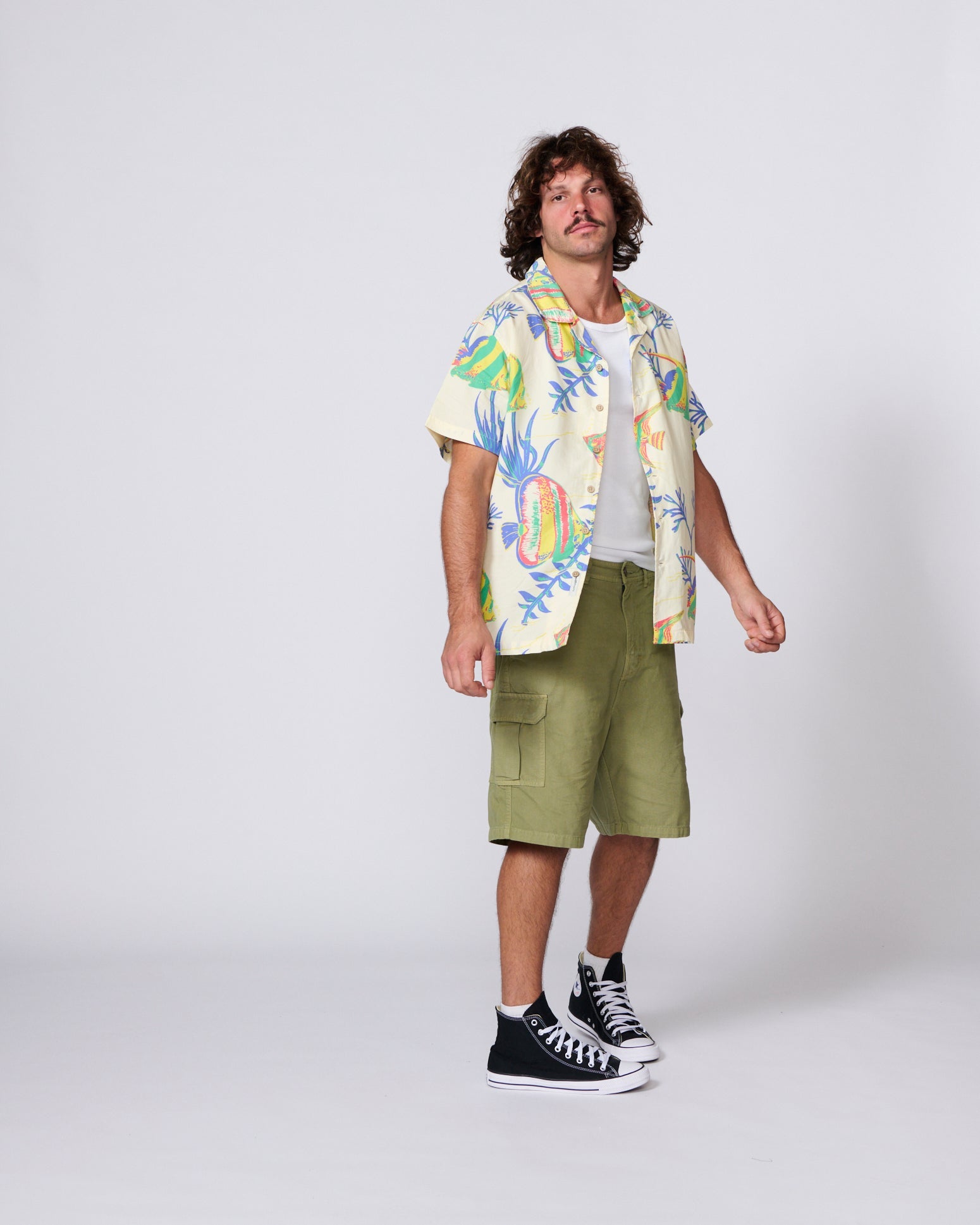 TCSS Aquarium Resort SS Shirt in Ecru