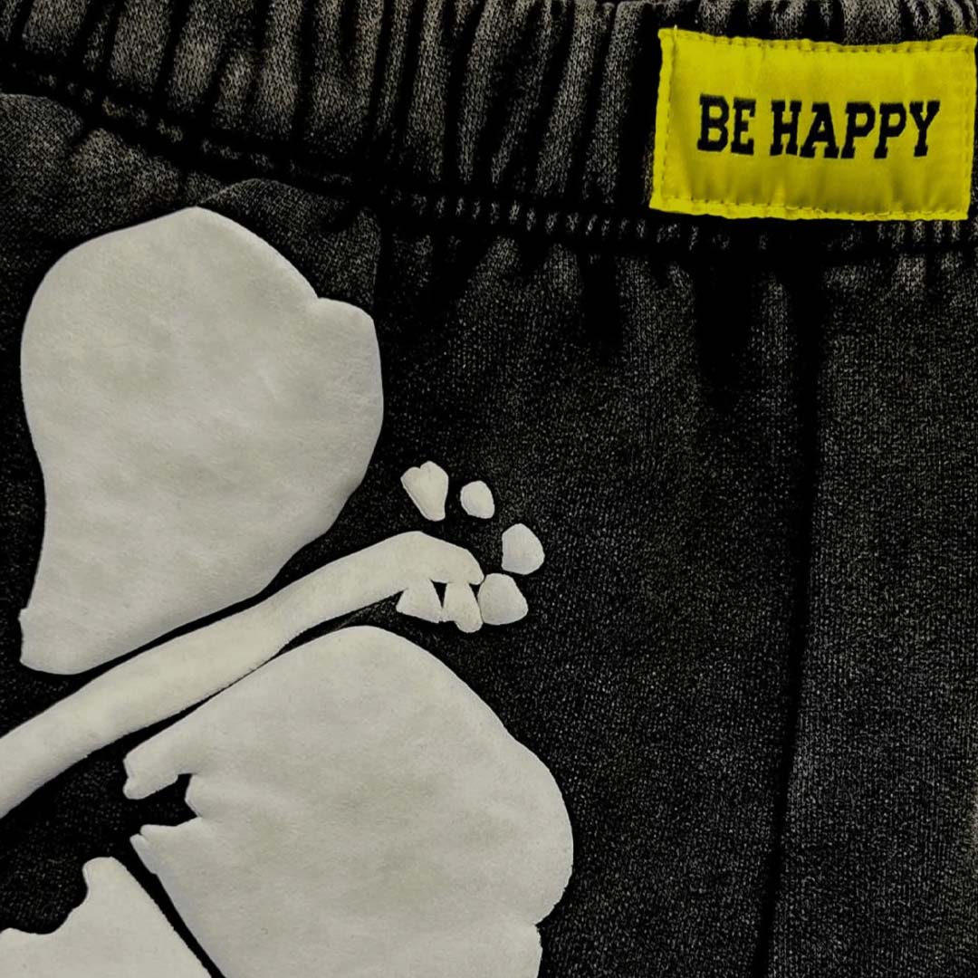 The Happy Hibiscus Shorts | Black