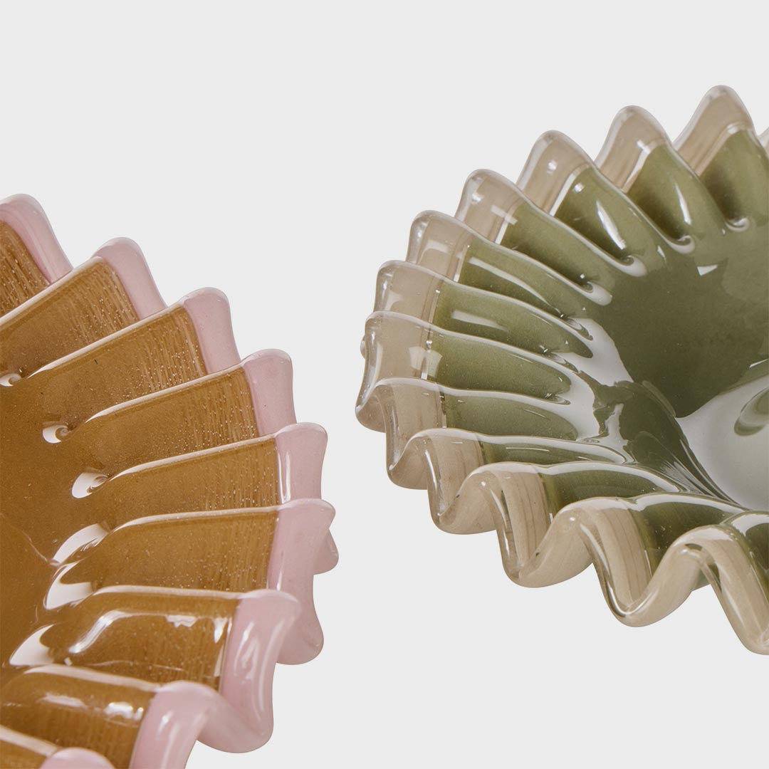 Sigrid Frill Dish Small | Green & Grey