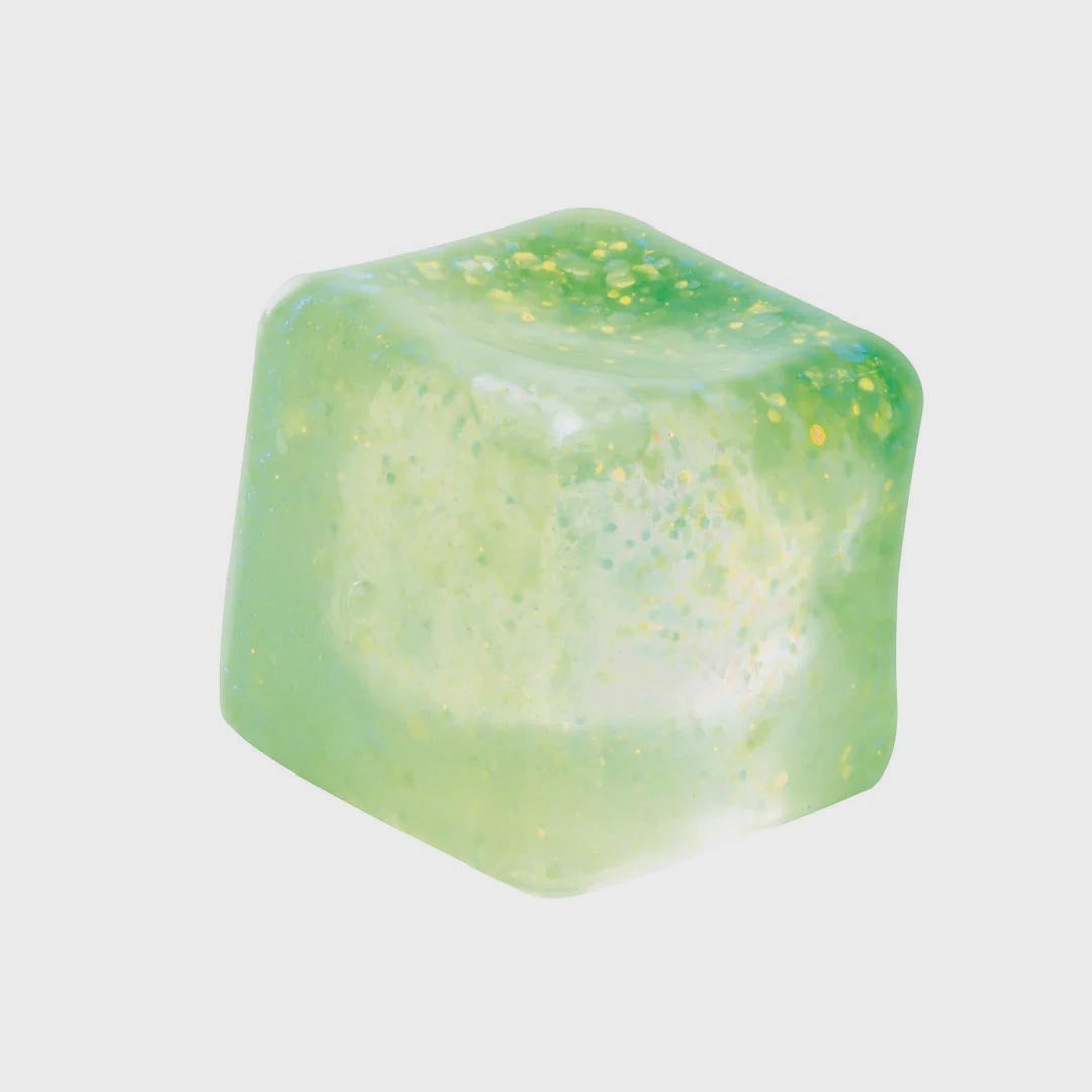 Sparkly Squish Cube | Lime Galaxy