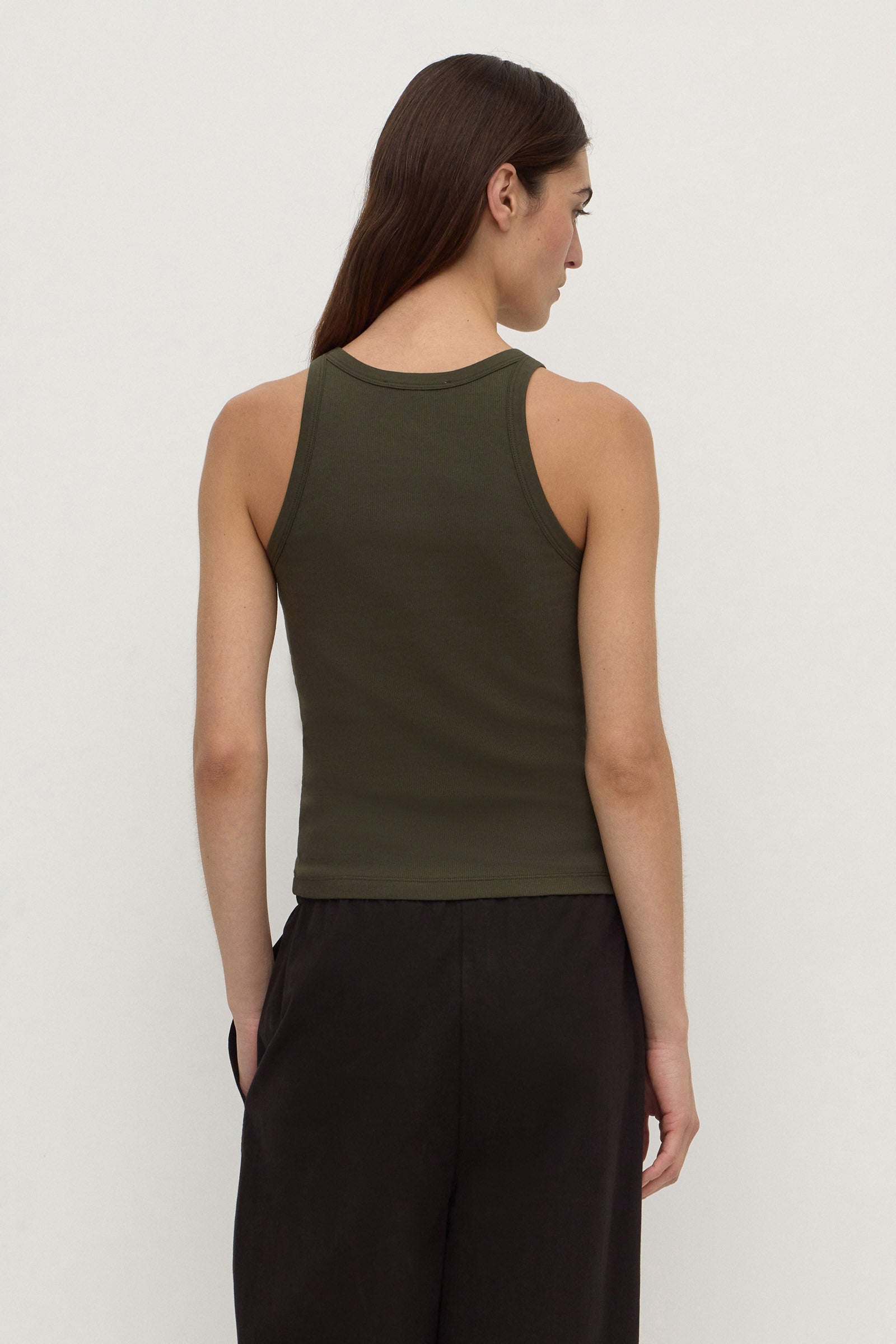 Assembly Label Tabitha Rib Tank in Dark Military