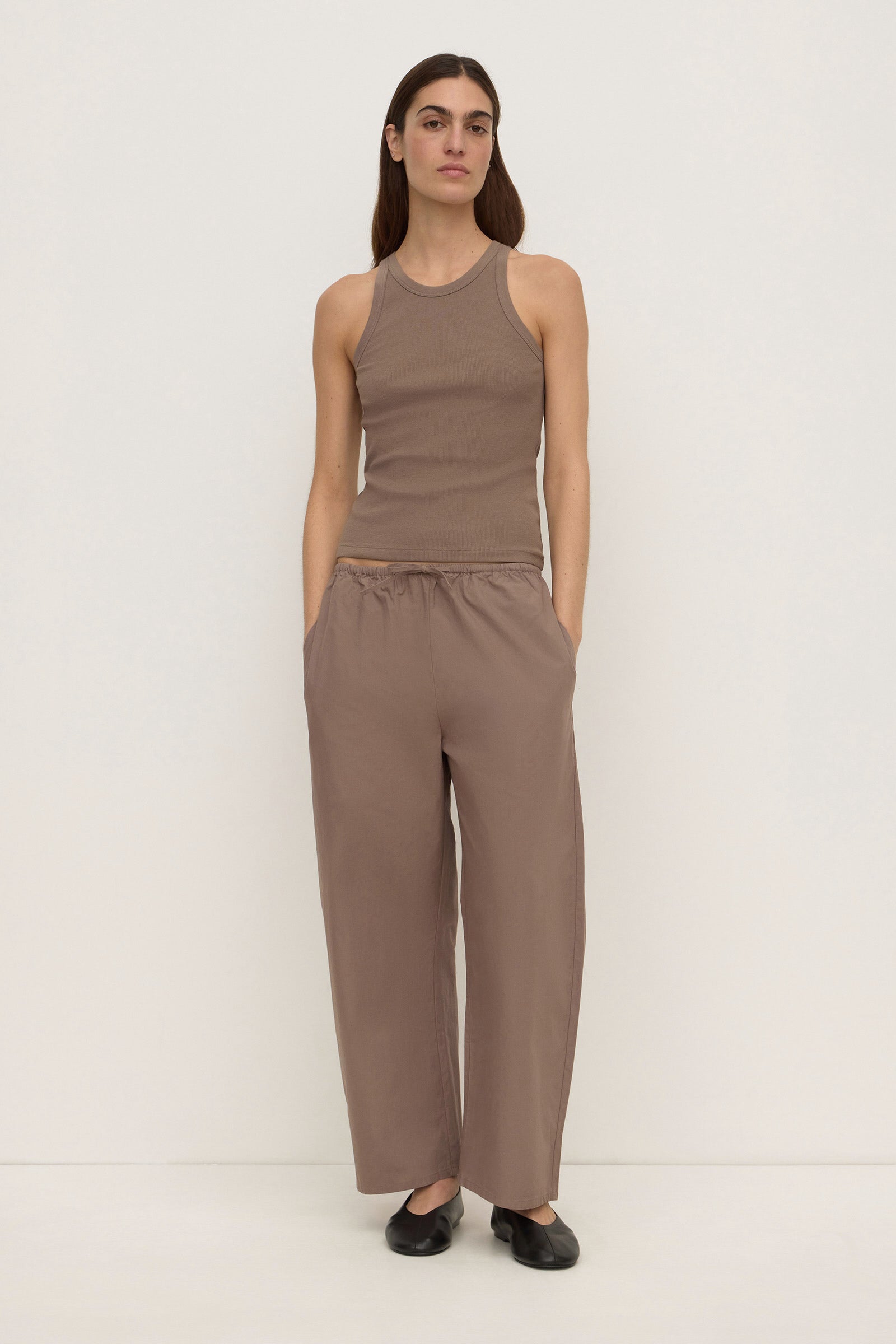 Assembly Label Tabitha Rib Tank in Dark Sand