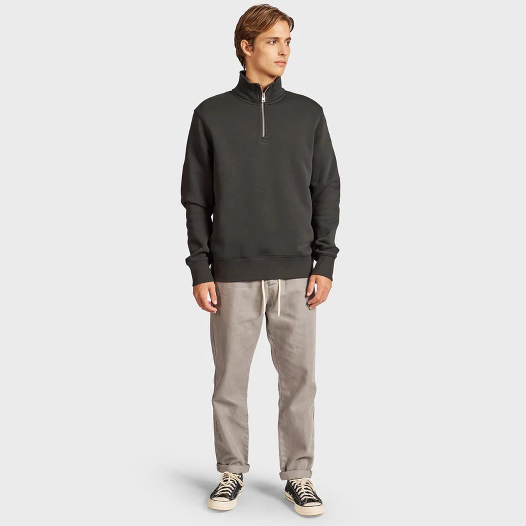 Academy 1/4 Zip Sweat | Black