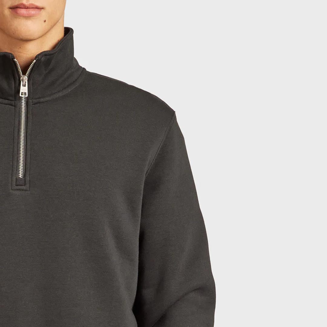 Academy 1/4 Zip Sweat | Black