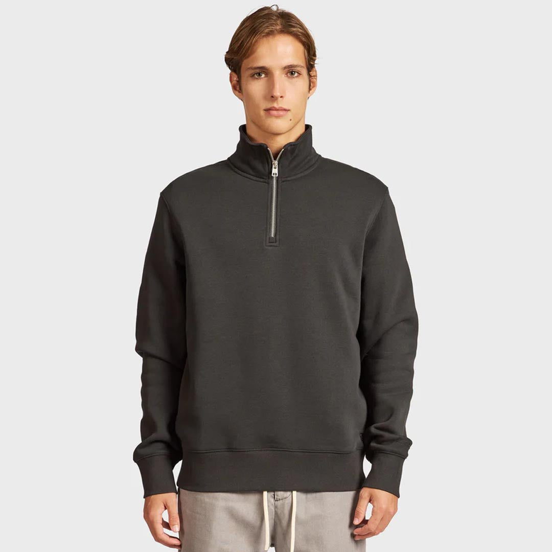 Academy 1/4 Zip Sweat | Black