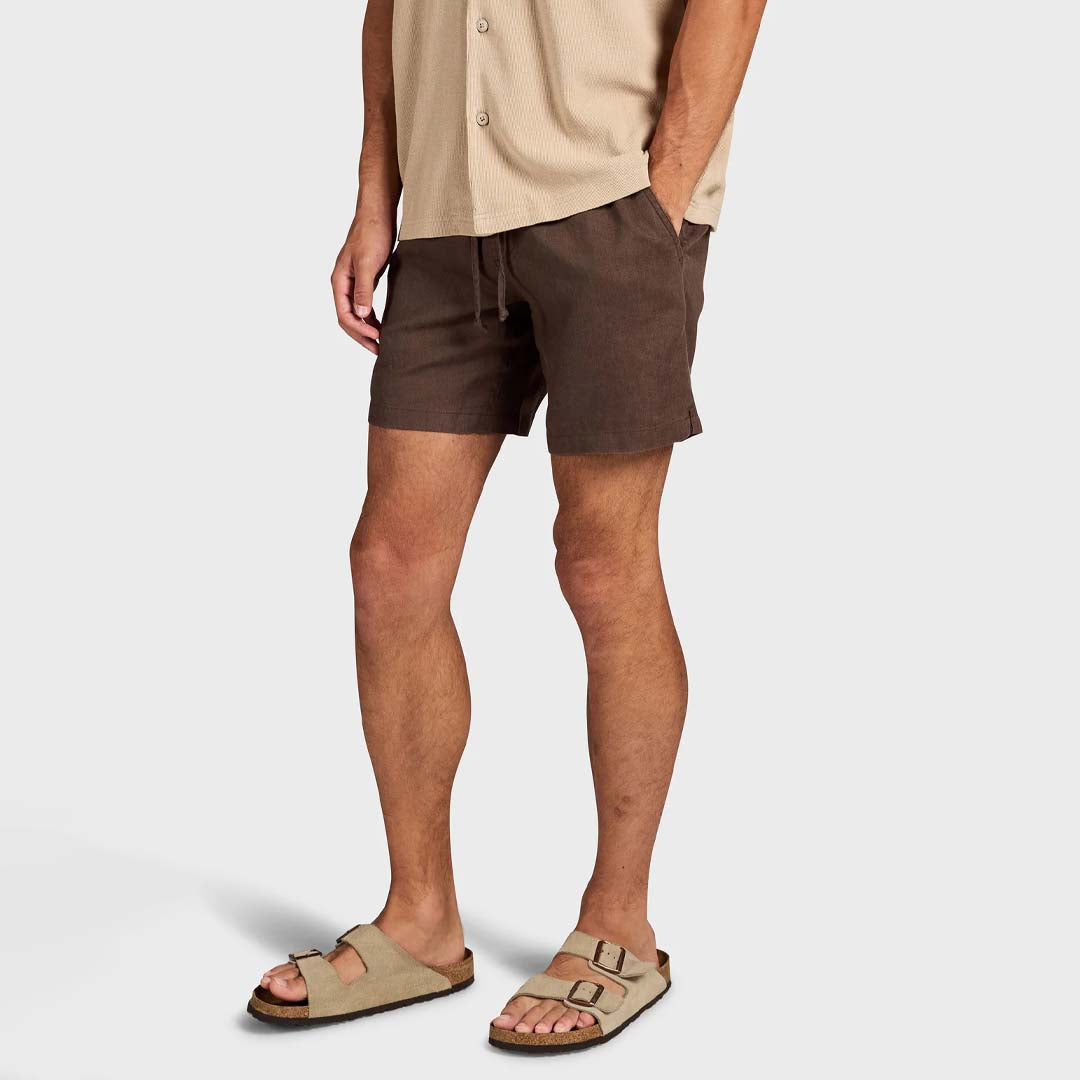 Riviera Linen Short | Mahogany