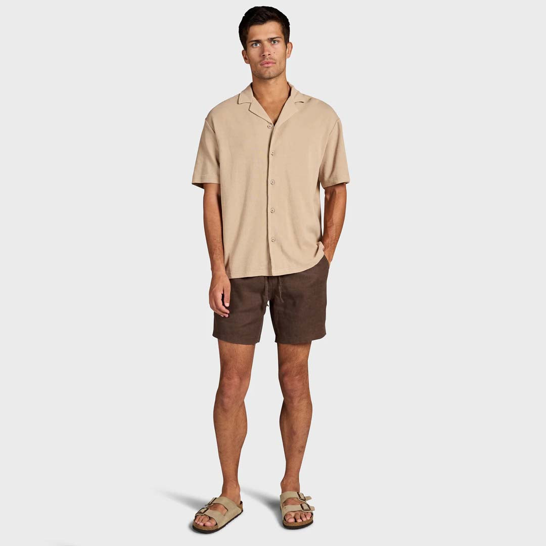 Riviera Linen Short | Mahogany