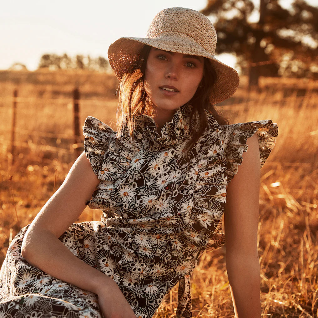 OODNADATTA CROCHET BUCKET HAT | NATURAL