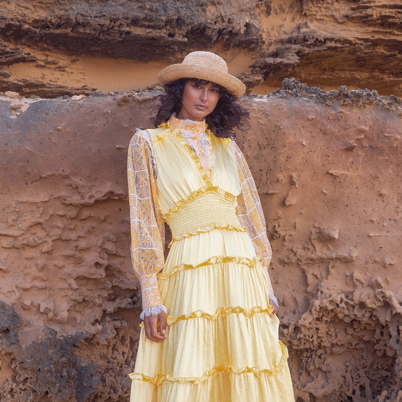 OODNADATTA CROCHET BUCKET HAT | NATURAL