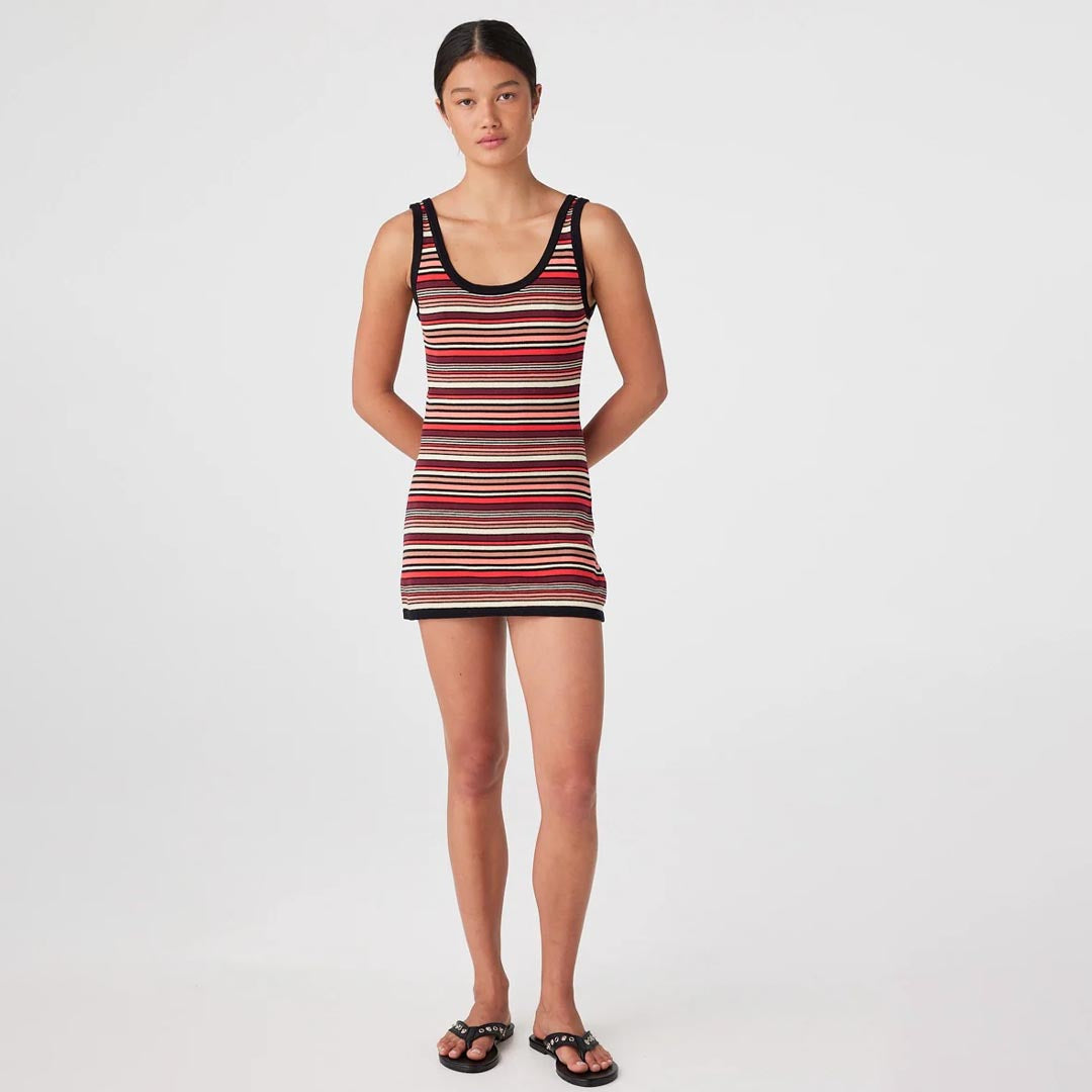 Aimee Dress | Flame Stripe