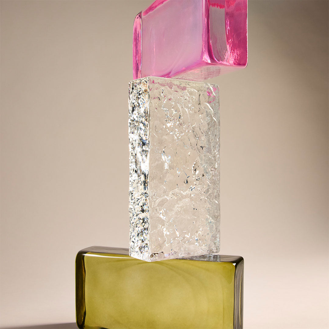 Bernard Glass Brick Sculpture | Green