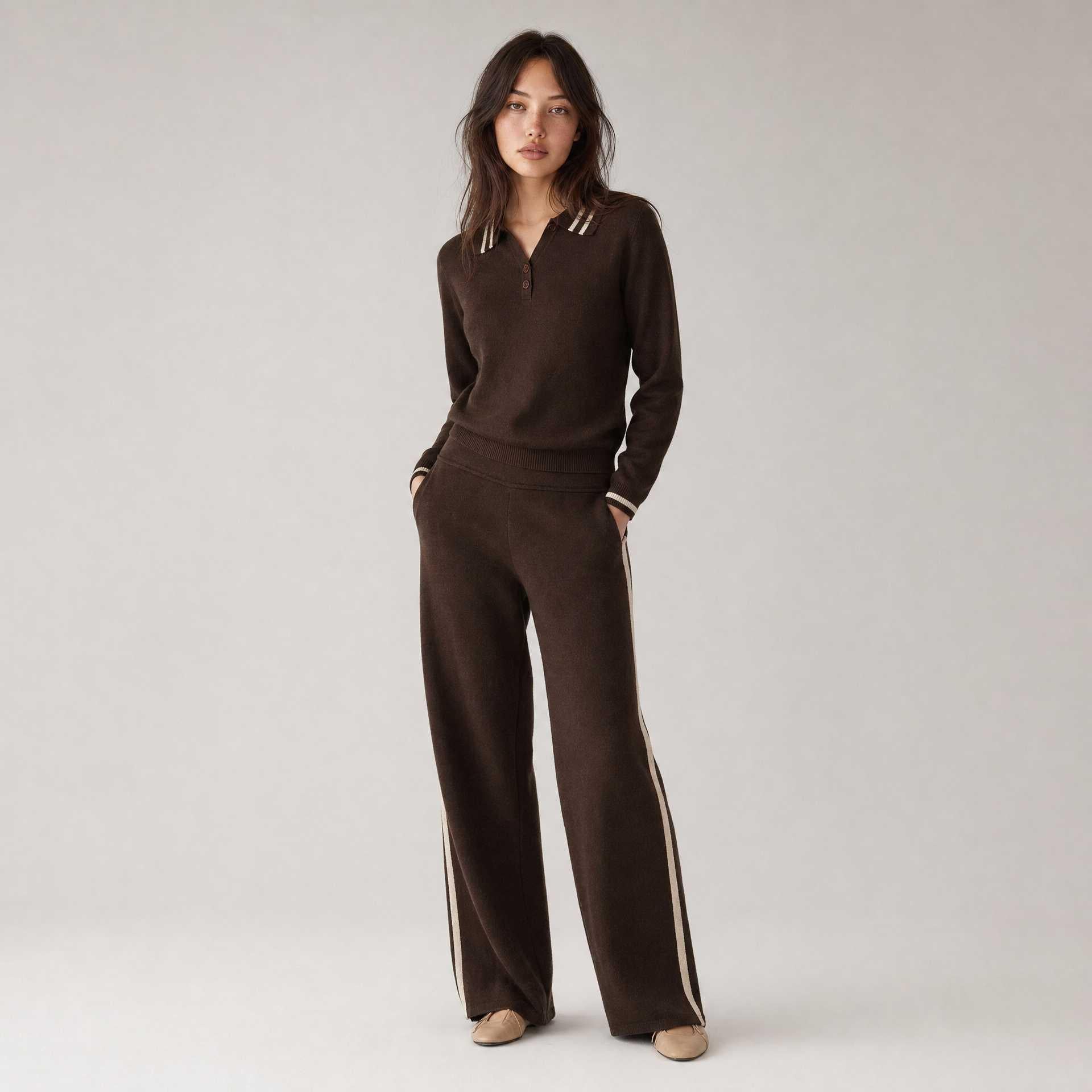 Amelia Knitted Pants | Chocolate