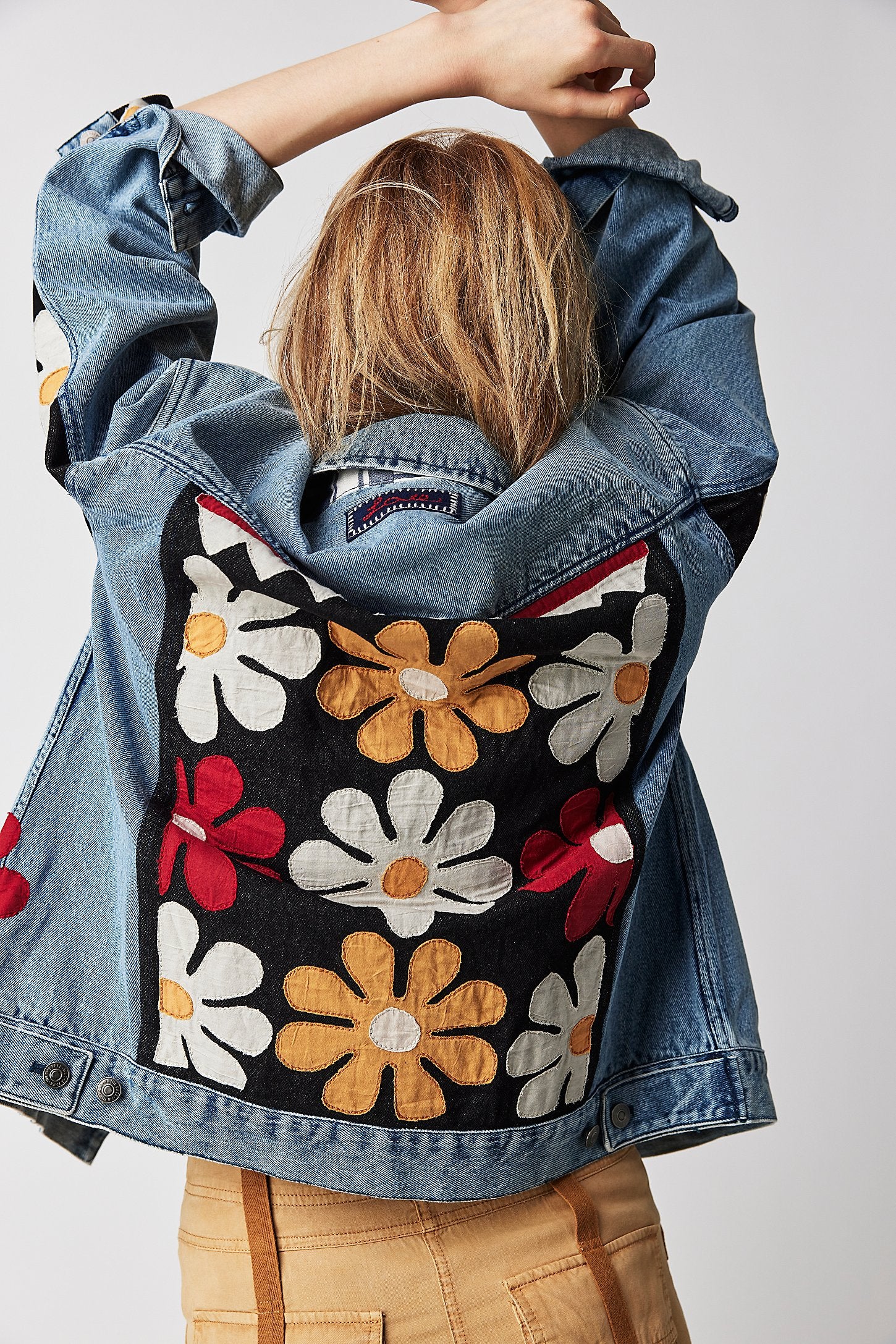 ANNIE'S FLOWER BOMBER JACKET | MEDIUM BLUE