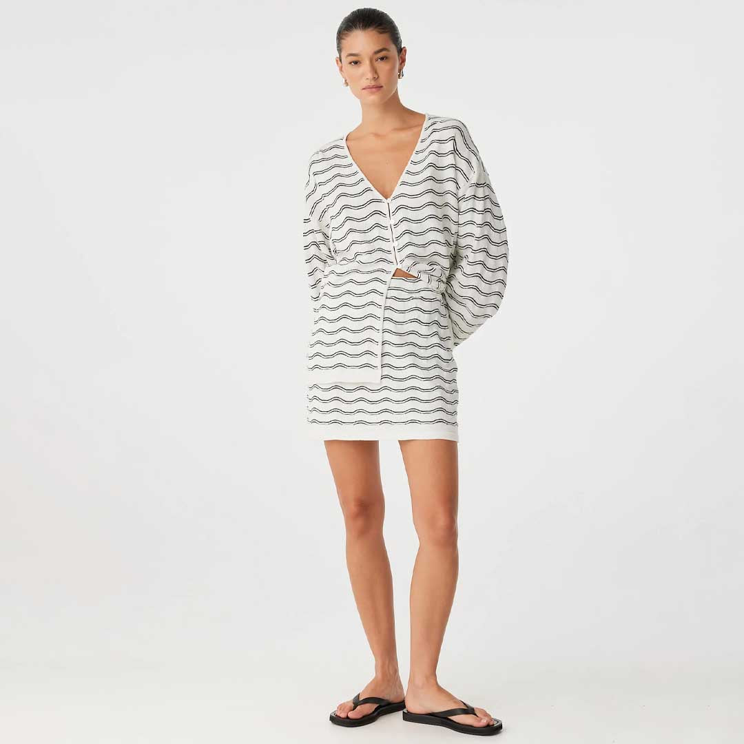 Onda Mini Skirt | Cream Wave