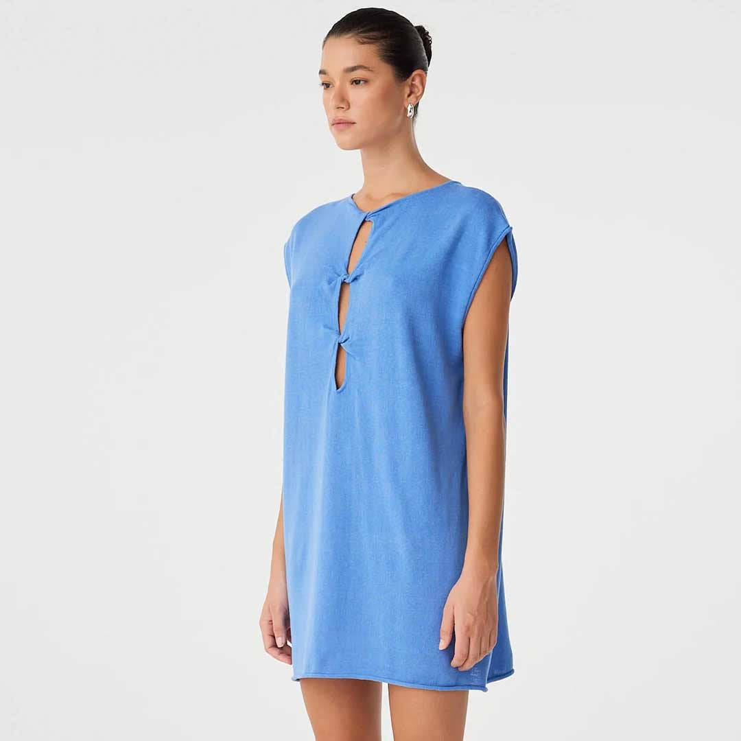 Pala Reversible Mini Dress | Pacific Blue