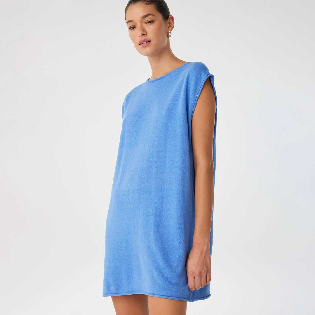 Pala Reversible Mini Dress | Pacific Blue
