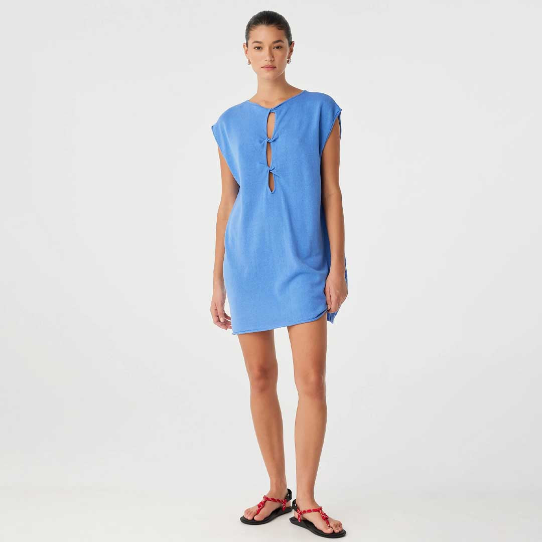 Pala Reversible Mini Dress | Pacific Blue