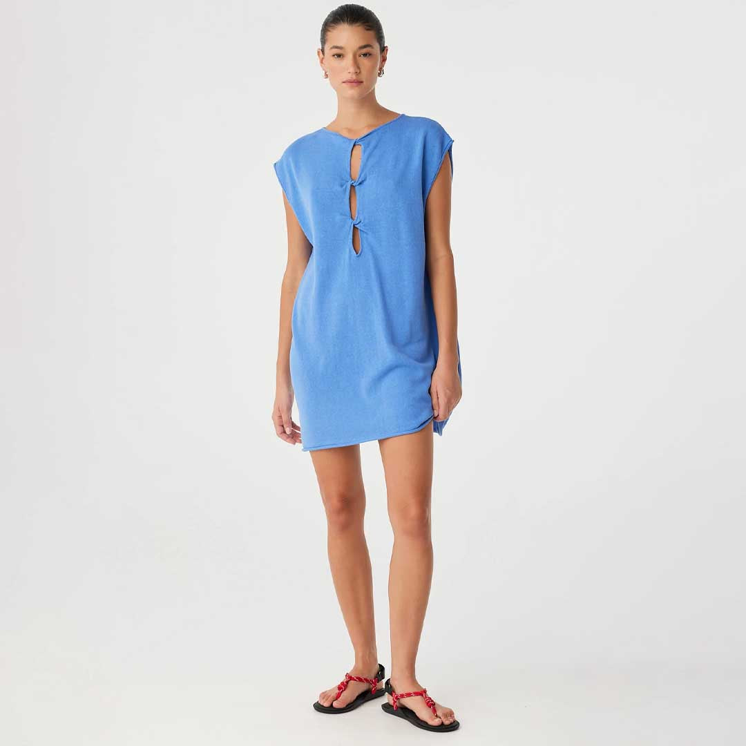 Pala Reversible Mini Dress | Pacific Blue