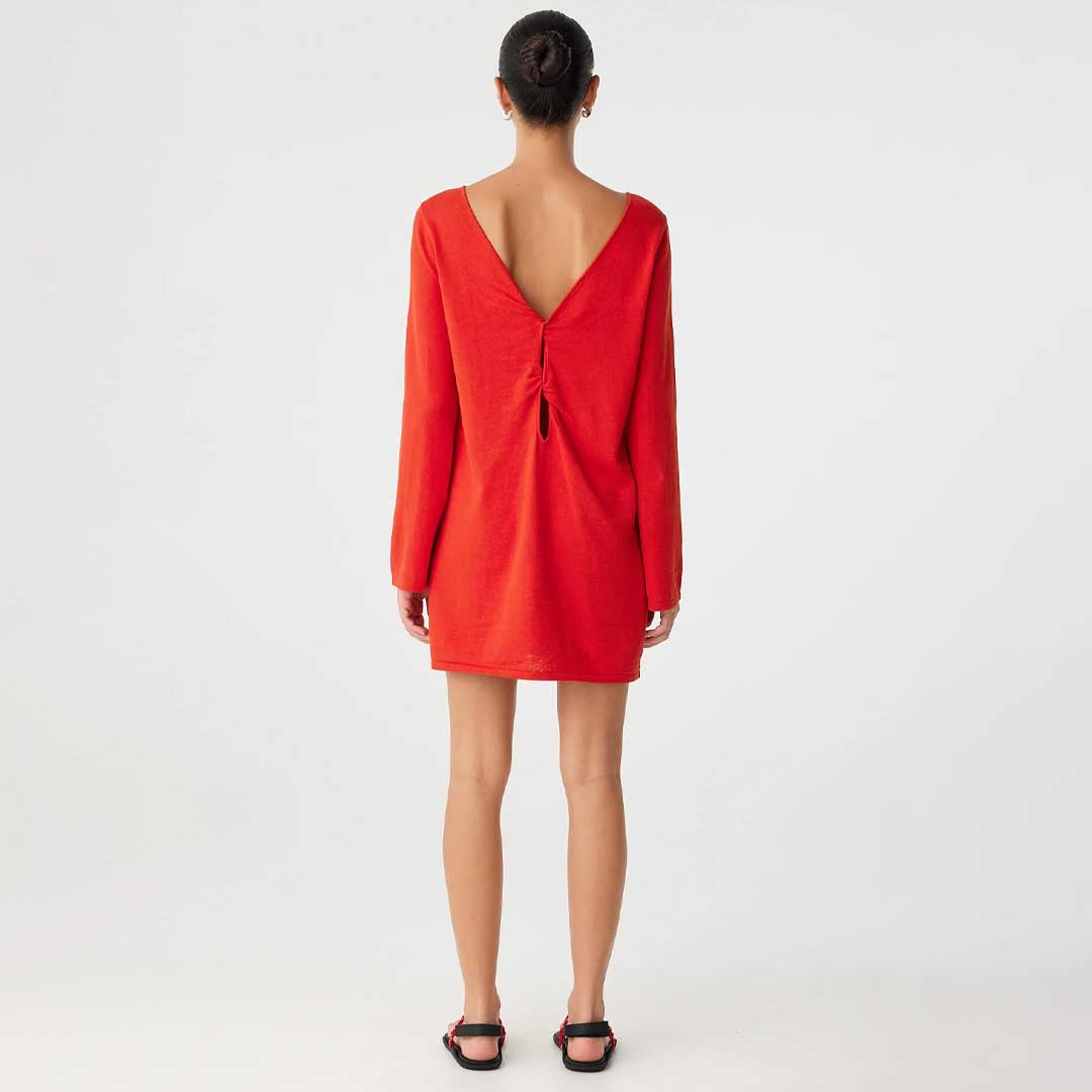 Paloma Reversible Dress | Cherry Red