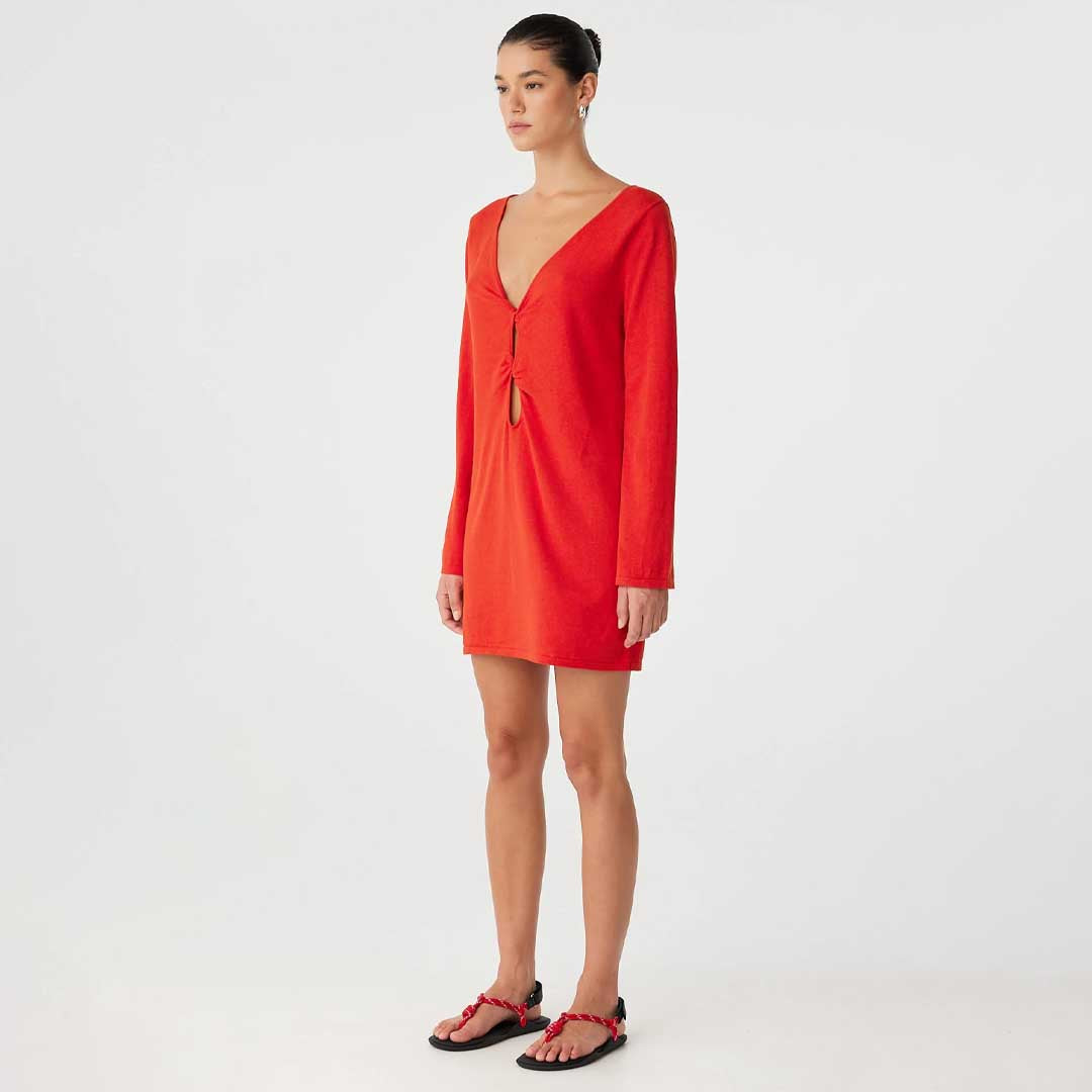Paloma Reversible Dress | Cherry Red