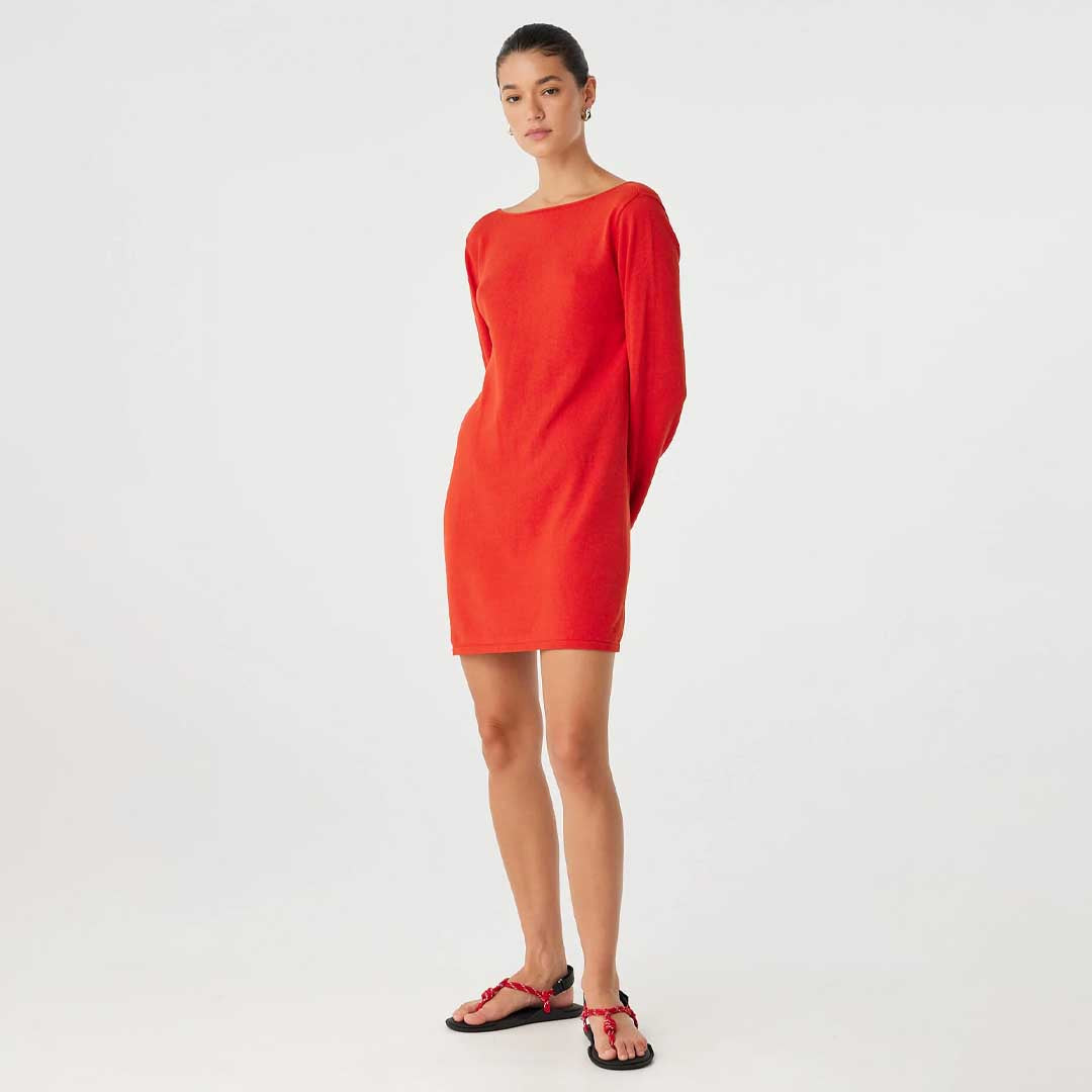 Paloma Reversible Dress | Cherry Red