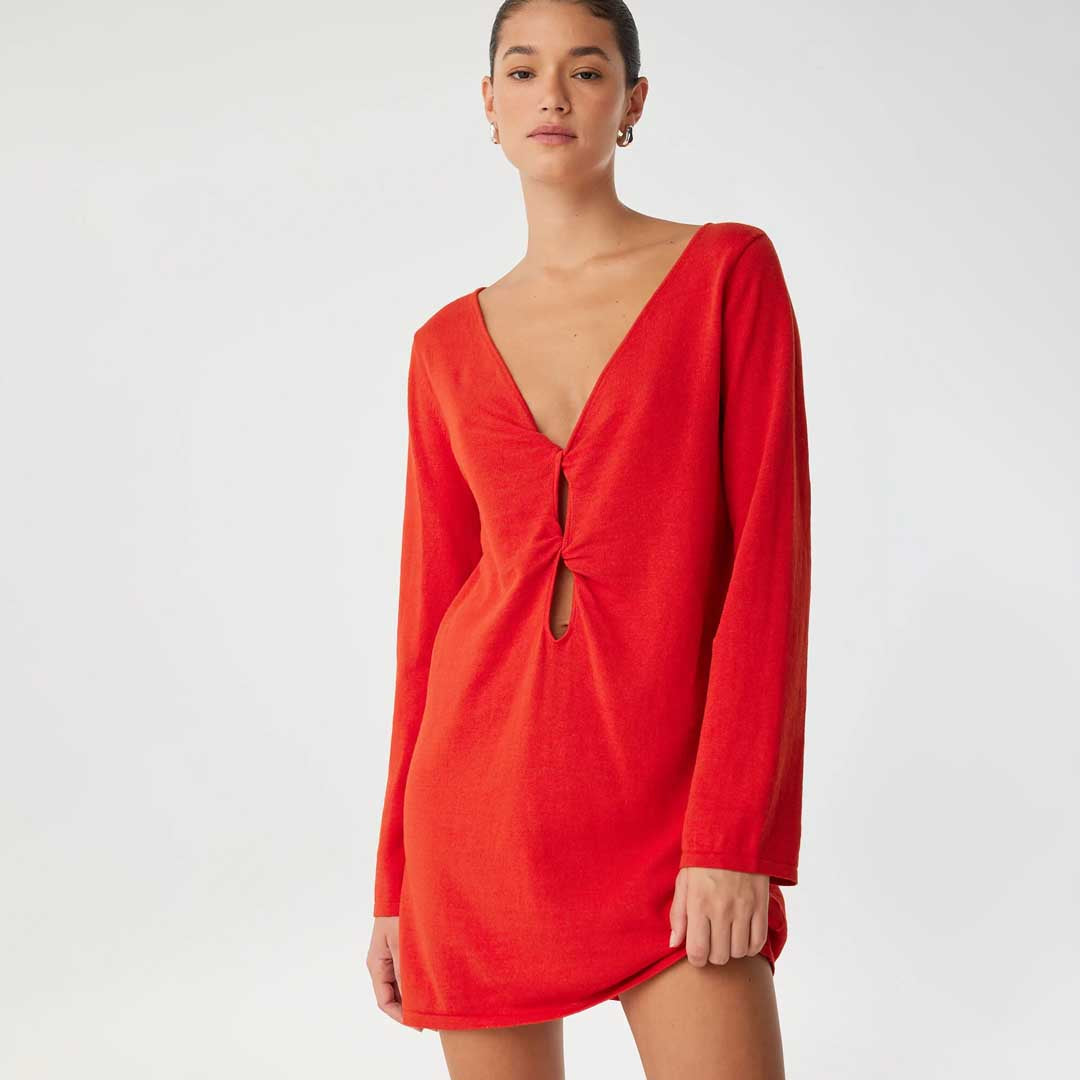 Paloma Reversible Dress | Cherry Red