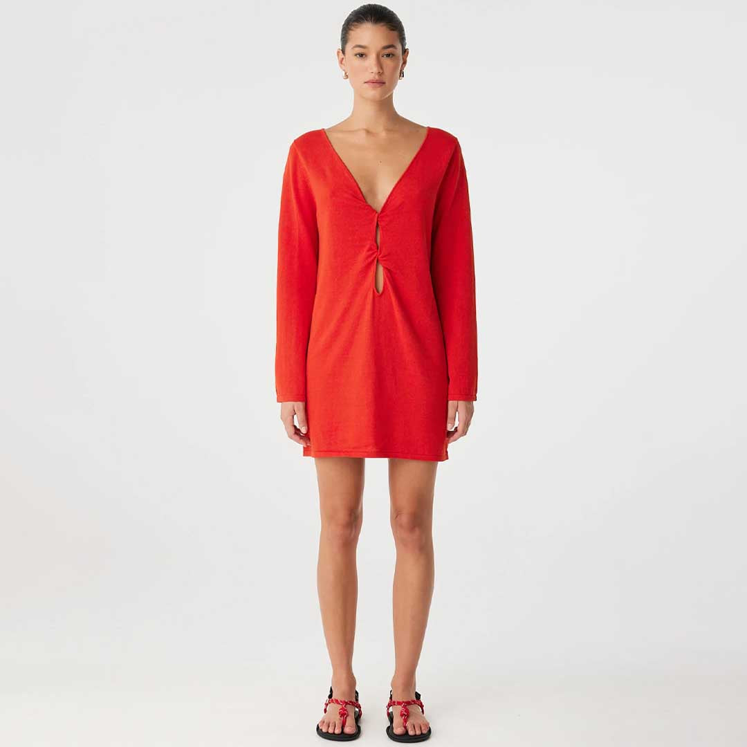 Paloma Reversible Dress | Cherry Red