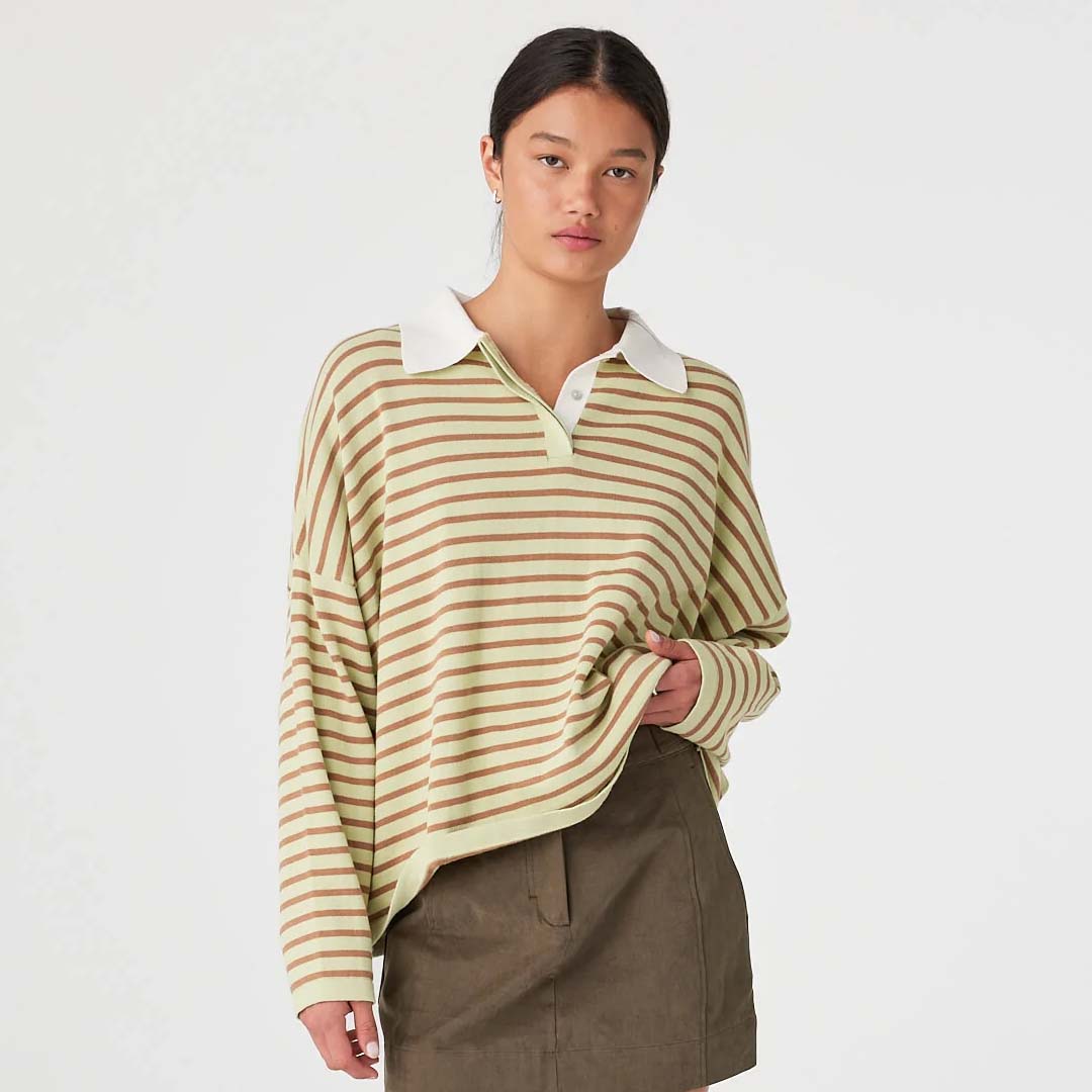 Rayne knit Jersey | Celery & Pecan