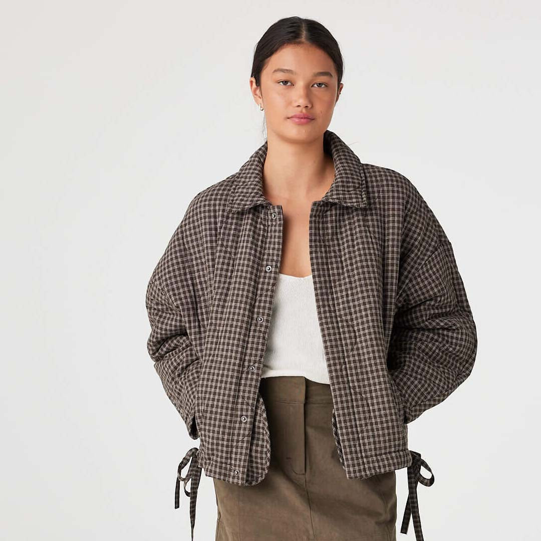 Matteo Jacket | Espresso Check