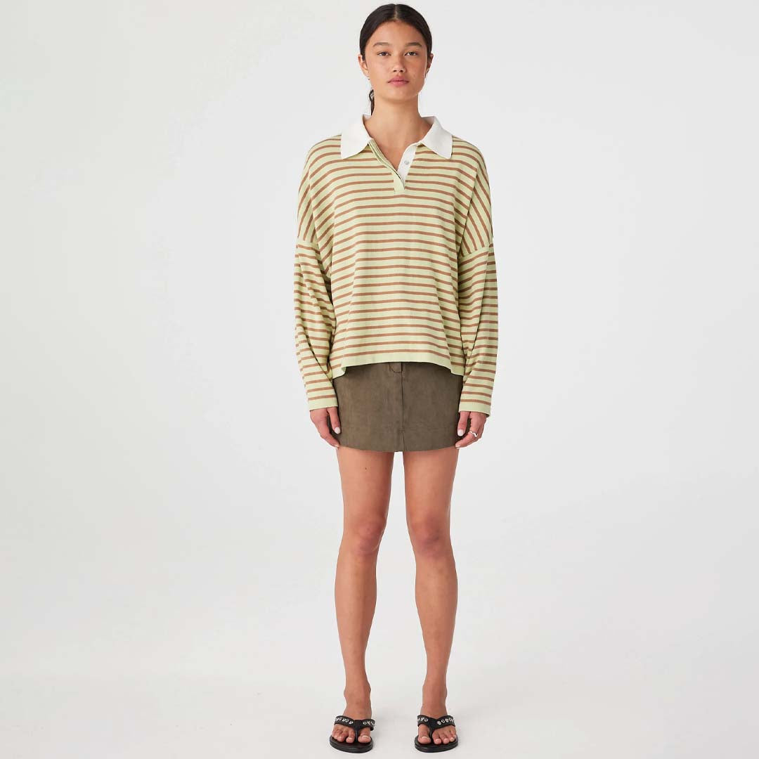 Rayne knit Jersey | Celery & Pecan