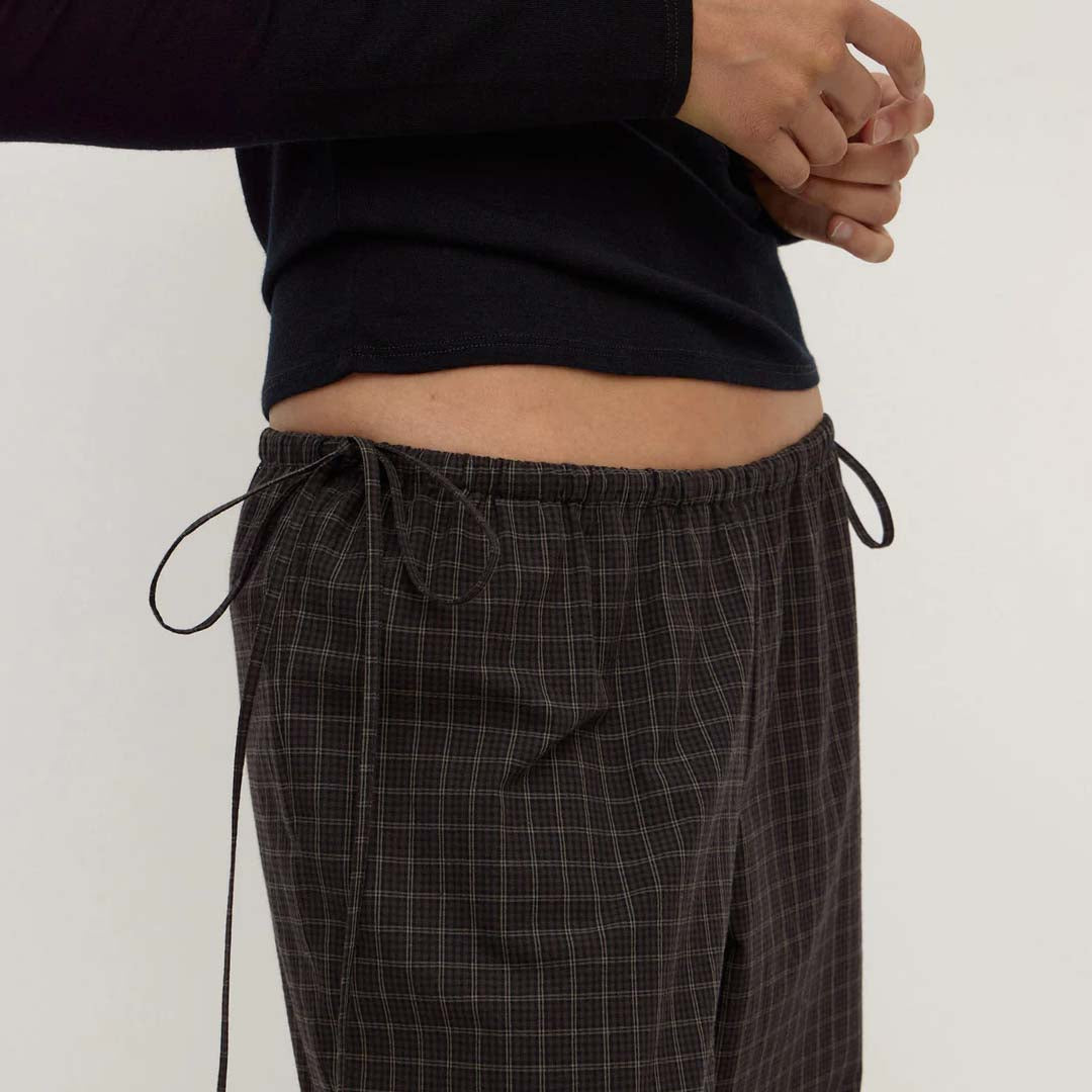 Eddie Check Pant | Brown Black