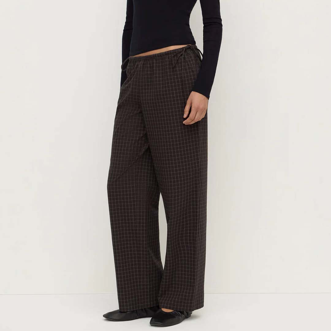 Eddie Check Pant | Brown Black