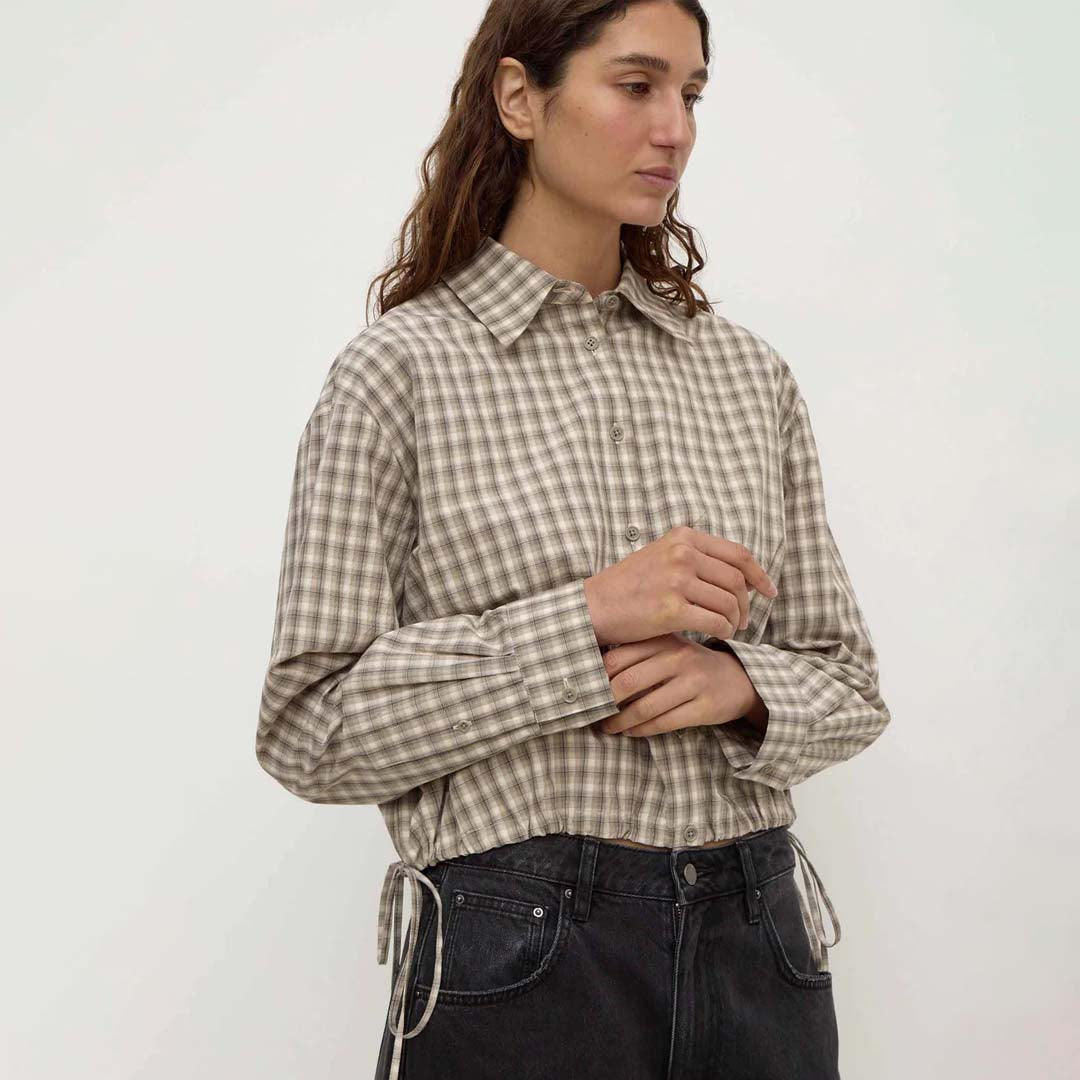 Eddie Check Shirt | White Grey