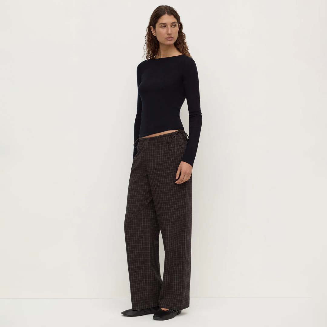 Eddie Check Pant | Brown Black