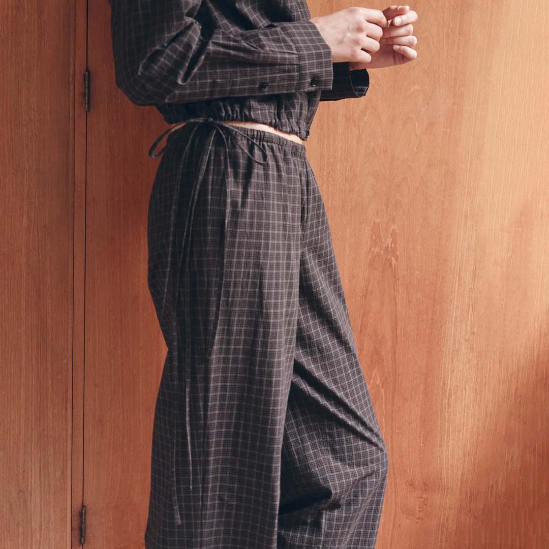 Eddie Check Pant | Brown Black