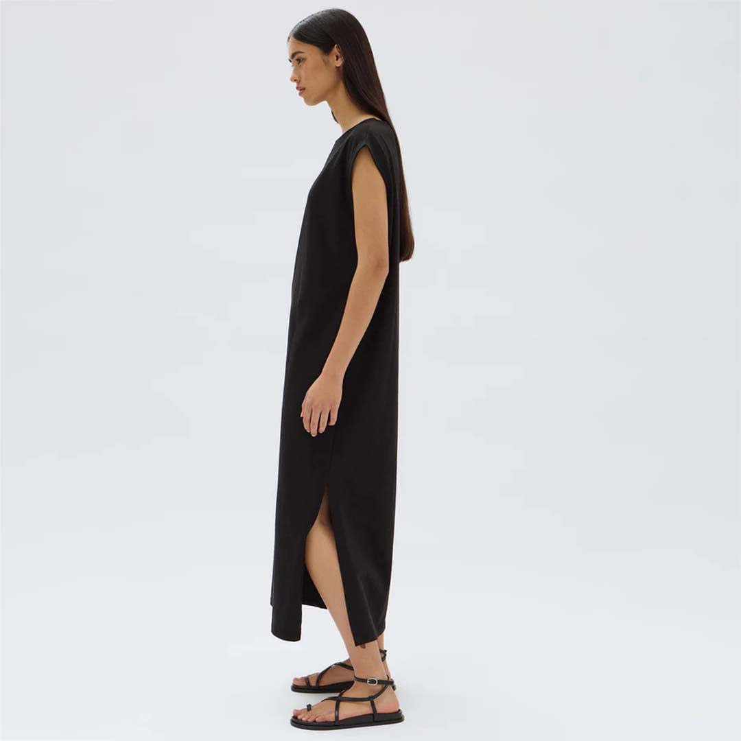 KAHRISSA JERSEY TANK DRESS | BLACK