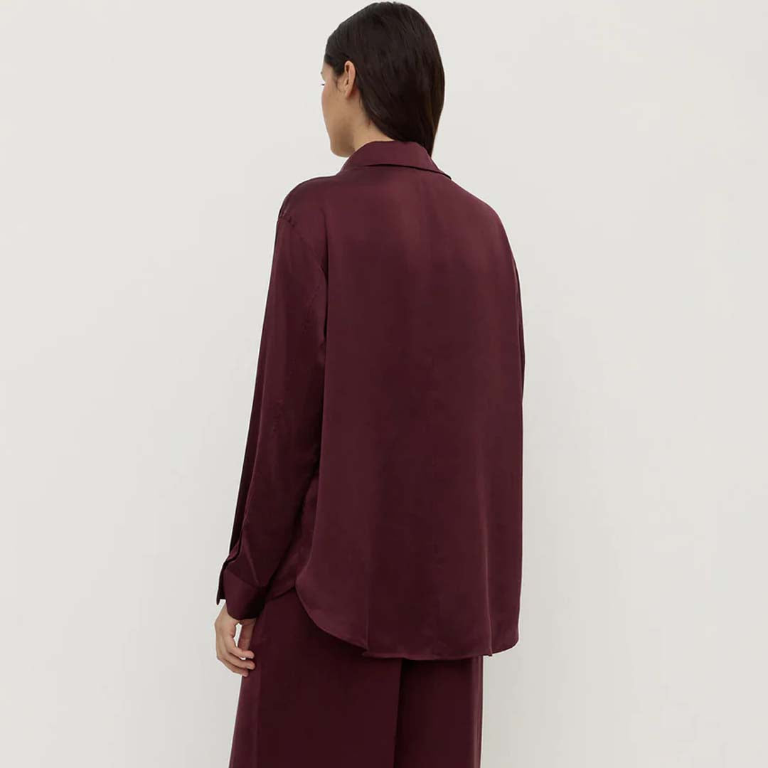 Pippa Silk Shirt | Merlot