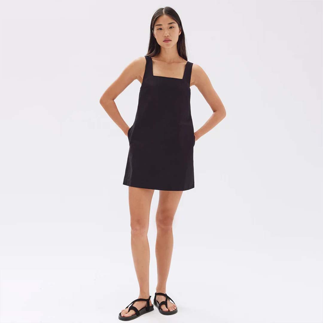 ALBA CREPE MINI DRESS | BLACK