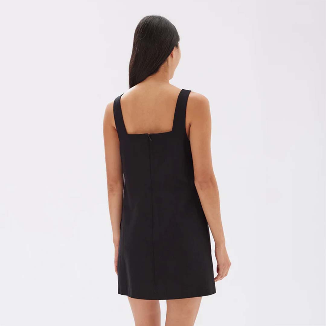 ALBA CREPE MINI DRESS | BLACK