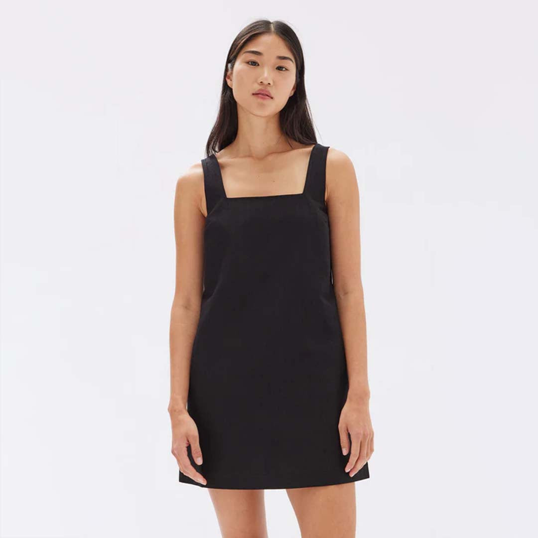 ALBA CREPE MINI DRESS | BLACK