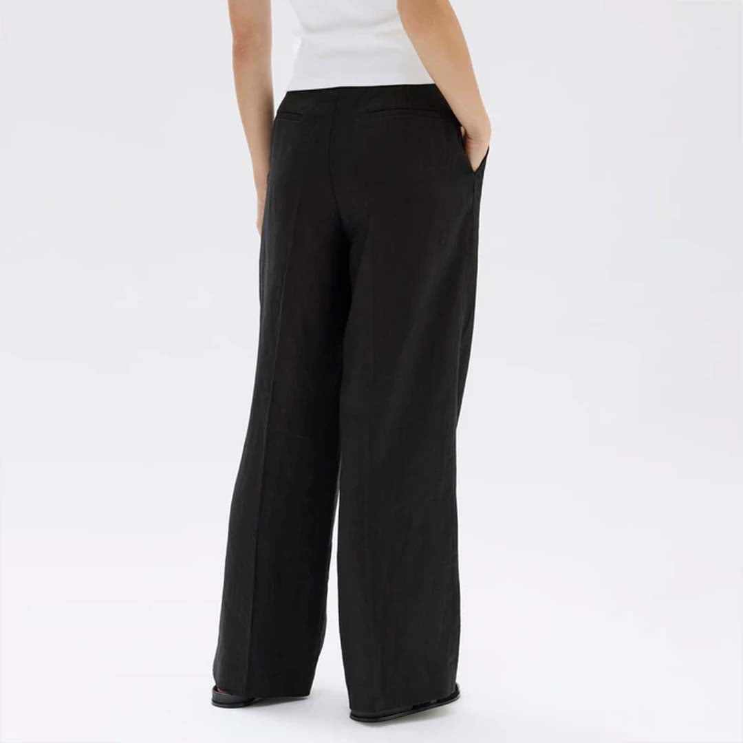 ARIA LINEN PANT | BLACK