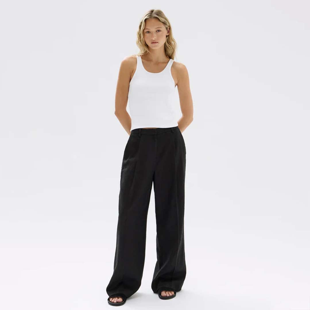 ARIA LINEN PANT | BLACK