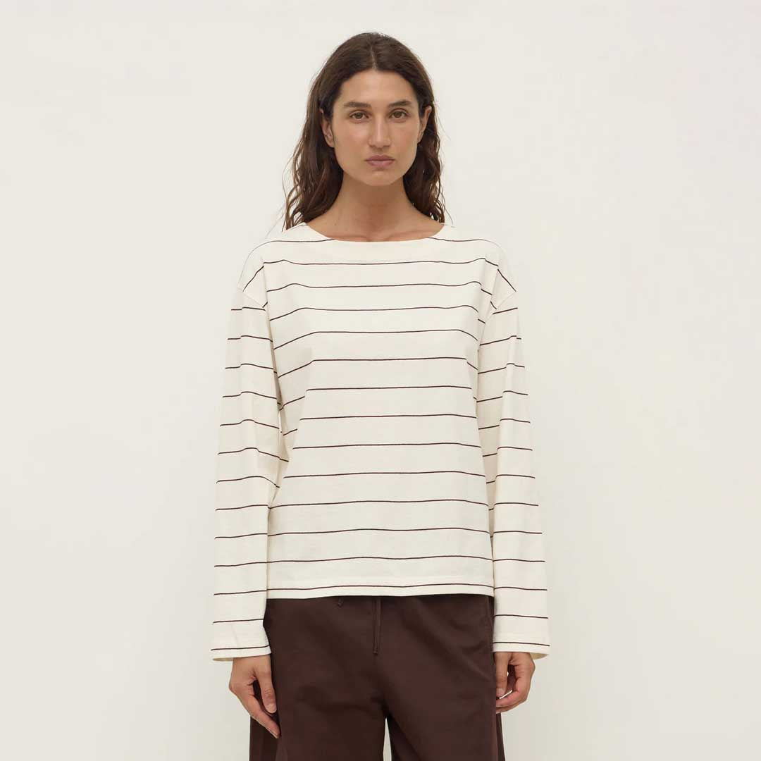 Scout Long Sleeve Tee | Cream Mulberry